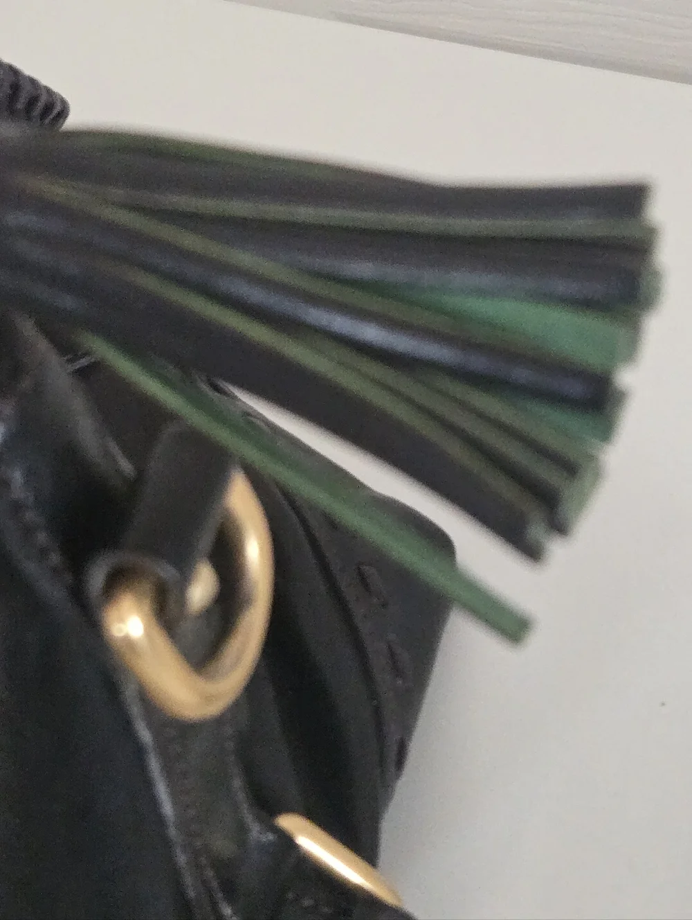 Dooney & Bourke Black Leather Shoulder Satchel with Gold Hardware - Picture 3 of 16